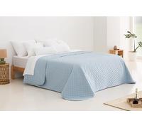 Todocama - Colcha boutí Fina con diseño Estrella, para Primavera, Verano, otoño e Invierno. 100% Microfibra Extra Suave. Cubre Cama Multiusos. Cama 80/90-180x260cm Azul Claro