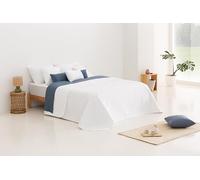 Todocama - Colcha boutí Fina con diseño Estrella, para Primavera, Verano, otoño e Invierno. 100% Microfibra Extra Suave. Cubre Cama Multiusos. Cama 105-200x260cm Blanco
