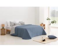 Todocama - Colcha boutí Fina con diseño Estrella, para Primavera, Verano, otoño e Invierno. 100% Microfibra Extra Suave. Cubre Cama Multiusos. Cama 80/90-180x260cm Azul Grisáceo