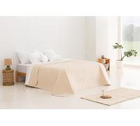 Todocama - Colcha boutí Fina con diseño Estrella, para Primavera, Verano, otoño e Invierno. 100% Microfibra Extra Suave. Cubre Cama Multiusos. Cama 140/150/160-250x260cm Beige