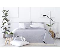 Todocama - Colcha boutí Fina con diseño piqué, para Primavera, Verano, otoño e Invierno. 100% Microfibra Extra Suave. Colcha Cubre Cama Multiusos. Cama 105-200x260cm Gris Claro
