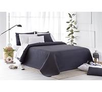 Todocama - Colcha boutí Fina con diseño piqué, para Primavera, Verano, otoño e Invierno. 100% Microfibra Extra Suave. Colcha Cubre Cama Multiusos. Cama 105-200x260cm Gris Oscuro