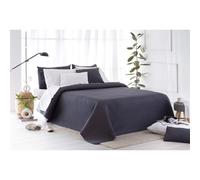 Todocama - Colcha boutí fina de microfibra 4 estaciones con diseño piqué Dark gray 90