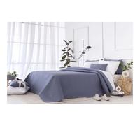 Todocama - Colcha boutí fina de microfibra 4 estaciones con diseño piqué Grayish blue 150