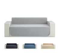 Todocama Funda Cubre Sofá 3 Plazas, Protector Acolchado Piqué, Antiácaros, Fácil de Limpiar, (Gris Claro)