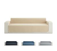 Todocama Funda Cubre Sofá 4 Plazas, Protector Acolchado Piqué, Antiácaros, Fácil de Limpiar, (Beige Arena)