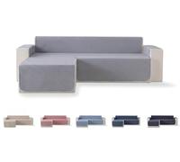 Todocama - Funda Cubre sofá, plazas, Protector de sofás Acolchado de Rombos, Transpirable, fácil de Limpiar, (Gris Claro, Chaise Izquierdo 200cm)