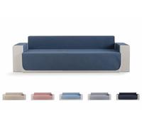 Todocama - Funda Cubre sofá, plazas, Protector de sofás Acolchado de Rombos, Transpirable, fácil de Limpiar, (Azul grisáceo, sofá 4 plazas)