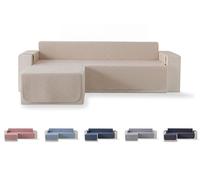 Todocama - Funda Cubre sofá, plazas, Protector de sofás Acolchado de Rombos, Transpirable, fácil de Limpiar, (Beige Arena, Chaise Izquierdo 240cm)