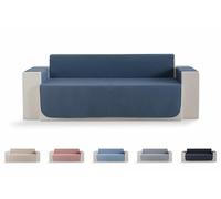 Todocama - Funda Cubre sofá, plazas, Protector de sofás Acolchado de Rombos, Transpirable, fácil de Limpiar, (Azul Grisáceo, Sofá 3 plazas)