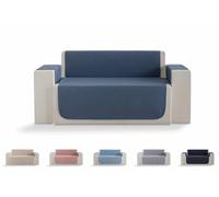 Todocama - Funda Cubre sofá, plazas, Protector de sofás Acolchado de Rombos, Transpirable, fácil de Limpiar, (Azul grisáceo, sofá 2 plazas)