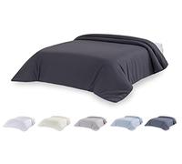 Todocama - Funda nórdica de Microfibra para edredón de Tacto Extra Suave. (Gris Oscuro - Cama 200-260x240cm).