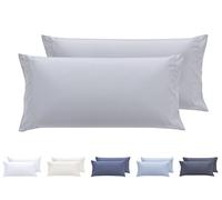 Todocama - Juego de 2 Fundas de Almohada, Microfibra Extra Suave, hipoalergénicas. Juego de 2-70x40 cm Gris Claro