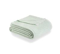 Todocama - Manta de Algodón Extra Suave, Cuatro Estaciones, Colcha Multiusos Sofá, Plaid para Cama, Manta Foulard, Cubrecama, Cubresofá, Verde Mint, 230 x 240 cm, PRCMAMSVEMI230X240