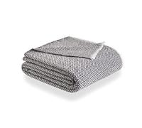 Todocama - Manta de algodón Extra Suave, Cuatro Estaciones, Colcha Multiusos sofá, Plaid para Cama, Manta Foulard, cubrecama, cubresofá. Gris Oscuro, PRCMAMSGROS, 230x240cm
