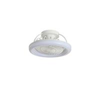 TODOLAMPARA.COM VENTILADOR TECHO SILENCIOSO PLAFÓN LED APP MÓVIL IKARO BLANCO 2026 - DC, regulable, 3 tonos, Verano/Invierno, aspas protegidas, 6v, bajo consumo, Fácil montaje (Brisa Envolvente)