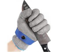 TOEECY Guante Anticorte Malla Metálica Acero A9 Protección Máxima Talla Xl Resistente Cortes Cocina Carnicería Seguridad Laboral