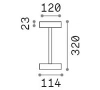 TOFFEE TL, Lámpara de mesa recargable, Ideal Lux