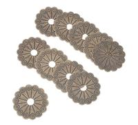 Tofficu 10 Piezas Arandelas de Cobre y Sujeción Firme para Placa Trasera de Muebles Vintage Patrones Decorativos para Proyectos de Restauración de Muebles Antiguos