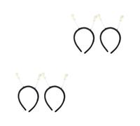 Tofficu 4 Piezas Diadema Luminosa Forma de Et para Halloween y Cosplay, Ligera Plástico Negro, Accesorio Divertido para Niñas en Fiestas Temáticas