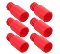 Tofficu 6 Piezas Conector de Rosca de Plástico Rojo para Mango de Escoba y Fregona, Resistente a Cambios Frecuentes, Adecuado para Cocinas y Baños