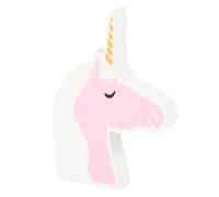 Tofficu Adorno de Cabeza de Unicornio en Madera Rosa para Escritorio