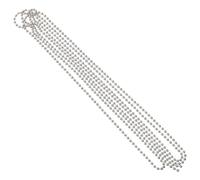 Tofficu Cadena de Cuentas Metálica Plata con Hebilla para Persianas | Extensión Reutilizable de 3 Metros, Accesorio de Metal, Fácil de Quitar, para Decorar Álbumes y Tarjetas