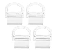 Tofficu Manija de Tracción Transparente para Persianas Enrollables y Cortinas de Panal, Material PS, Instalación Rápida, Paquete de 4 Piezas, Diseño Moderno y Discreto para Ventanas