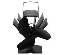 Tofficu Ventilador de Chimenea de 4 Aspas Metálico Autoalimentado por Calor para Estufa de Madera, Adecuado para Decoracion Verano en Habitación Acogedora