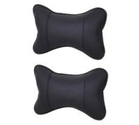 TOGEVAL 2piezas Cojín De Reposacabezas Transpirable Para Coche Soporte Cervical Ergonómico y Cómodo Almohada De Descanso Para Cuello y Espalda Color Negro