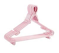 TOGEVAL 5 Perchas de Plástico Resistentes al Viento Pinza, para Ropa de Ñiño y Pantalones, Uso Exterior, Rosa