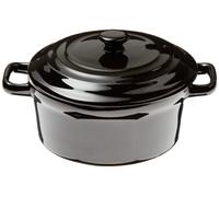 Tognana 15 cm cerámica MiniNova Lexa Mini Cacerola con Tapa el Cuerpo, Black Parent