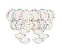 Tognana Cherry Pop, vajilla para 6 personas, 18 piezas, porcelana, multicolor