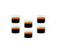 Tognana Lyra, set de 6 tazas espresso 100 cc, vidrio, transparente