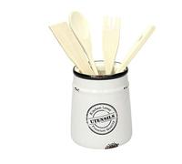 Tognana Urban Chic, Soporte para utensilos de Cocina, Cerámica, Blanco