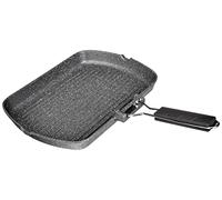 Tognana WI758BDAMNF - Parrilla rectangular con mango plegable Mythos, aluminio, gris, 1