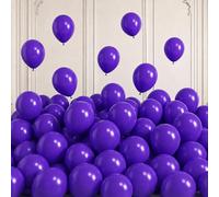 Togvu Globos morados, paquete de 50 globos pequeños de látex morado oscuro mate de 5 pulgadas para cumpleaños, graduación, Halloween, mariposa, despedida de soltera, suministros de decoración