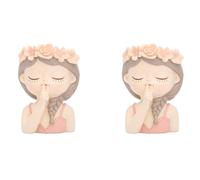 Toheitian 2X Kit de Maceta para Plantas Suculentas de Hadas PequeñAs con Orificio de Drenaje, Maceta para Cactus de Interior de 4 Pulgadas, Floreros Bonitos y ÚNicos, Decoraciones B