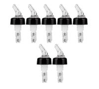 Toheitian 7 Piezas 30ml Vertedor de Licor de Plástico Botella de Vino de Vertedor Tapón Tapón Dispensador de Vino de Corcho una Prueba de Fugas