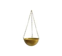 Toheitian Jardinera Colgante Decorativa de Metal para Interiores, Decoración Artística, Cesta Colgante para Suculentas, Accesorio de Jardín, Dorado, Pequeño