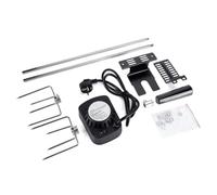 Toheitian Juego de Tenedores para Carne con Motor para Parrilla de Barbacoa, Motor Giratorio Eléctrico Automático, Varilla para Asador Giratorio para Camping y Hogar, Motor para Barbacoa UE