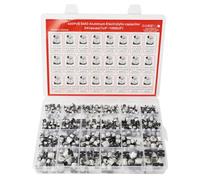 Toheitian Kit de 400PCS de Capacitores Electrolíticos de Aluminio SMD 24 Valores 1uF-1000uF con Caja de Almacenamiento.