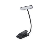 Toheitian Lámpara de Lectura Recargable con Clip, 24 Luces LED para Leer en la Cama por la Noche, 3 Temperaturas de Color, Color Negro