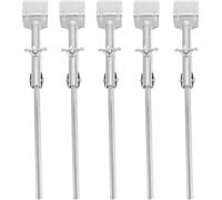 Toheitian Pinza Laboratorio Soporte 6mm | Conjunto de 5 abrazaderas para tubos y matraces, acabado plateado, diámetro 6 mm, soporte para equipo.