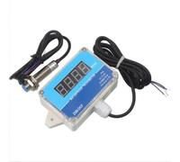 Toheitian Tacómetro Digital LED Impermeable IP68 con Sensor Hall, Medidor de Velocidad de Motor, Interruptor NPN, CC 8-24V, 10-9999 RPM