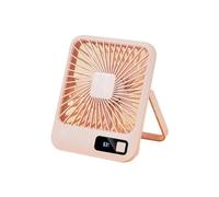 Toheitian Ventilador Pequeño de Escritorio, Multipotencia, Oficina, Modelo Delgado y de Carga, Plegable, Sin Escobillas, Portátil, Rosa