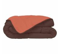 Toison D'Or Edredón de Microfibra 400g/m² Calgary Chocolate y Coral 220x240cm