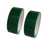 Tokaneit 3cmx50m Cinta de Tela Super Verde 2PCS, Cinta Americana Tela Reforzada Extra Fuerte, Desgarrable a Mano, No Deja Residuos, Apto para Embalaje y Fijación de Artículos