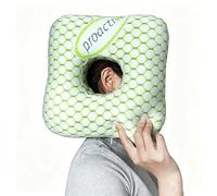 Tokaneit Almohada Piercing Verde 28x28x7cm Piercing Cojín con Agujero,Cojín para Oreja Ajustable para Dormir de Lado,para Oreja Alivia Dolor de Oído,Piercings,Condrodermatitis y Presión