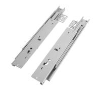 Tokenhigh Guías de Cajones Inferiores, 1 Par, Cierre Suave, Full-Extension, 40 Kg, Acero, Plata, Montaje Inferior